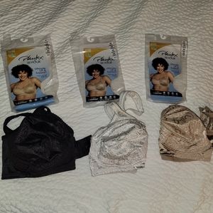 3 Playtex bras. 46B  white, black and beige